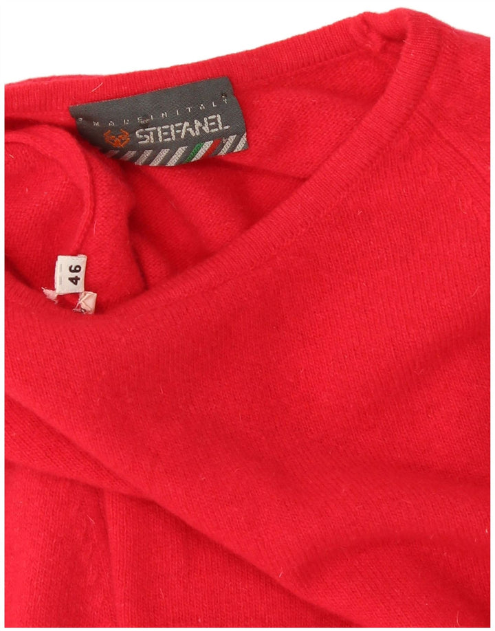 Maglione maglione girocollo da donna Stefanel IT 46 Large Rosa