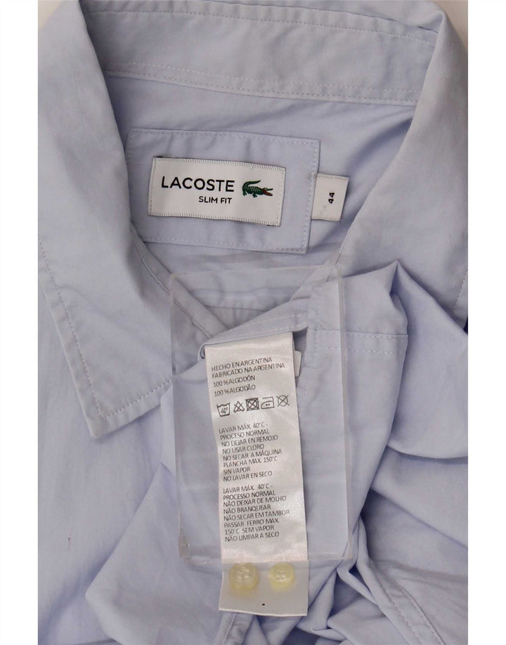 Camicia slim fit da uomo Lacoste taglia 44 XL cotone blu