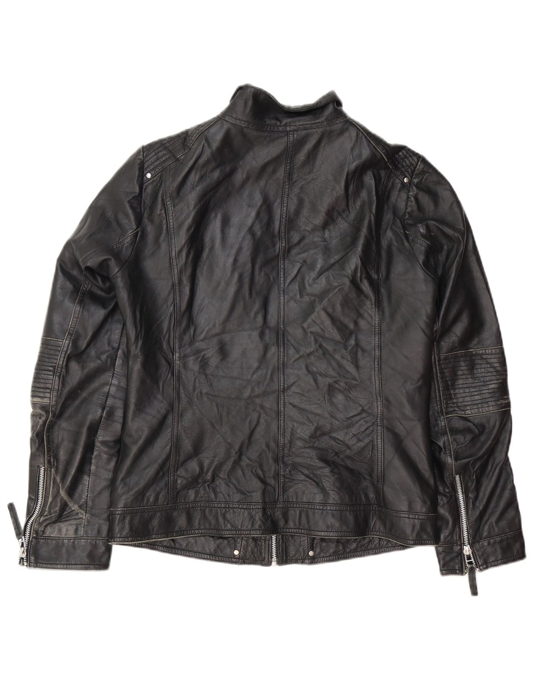 Giacca in pelle da motociclista da donna Isaco & Kawa IT 44 media pelle nera