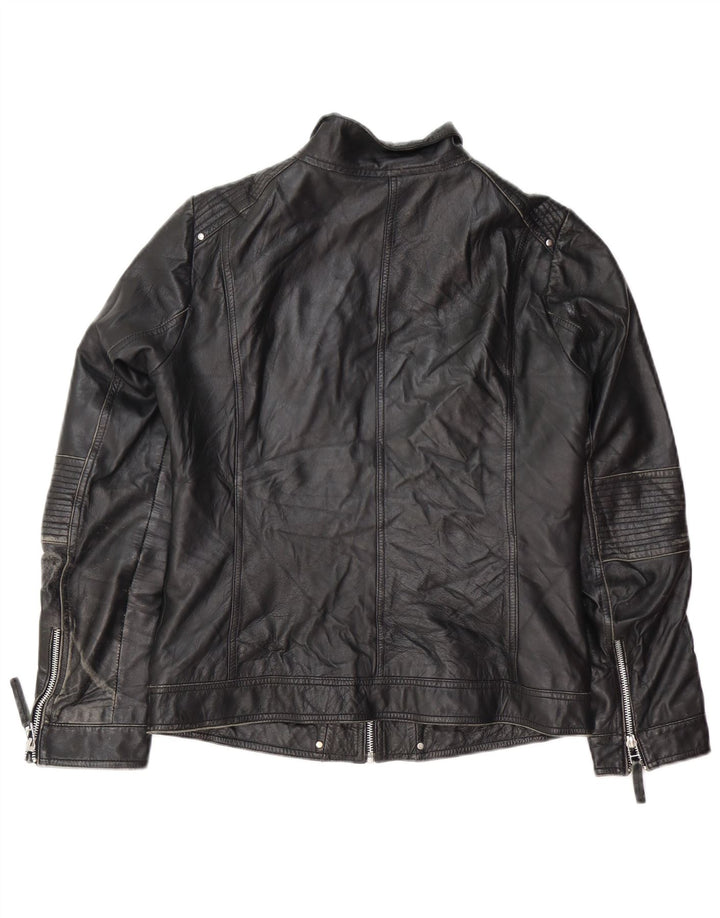 Giacca in pelle da motociclista da donna Isaco & Kawa IT 44 media pelle nera