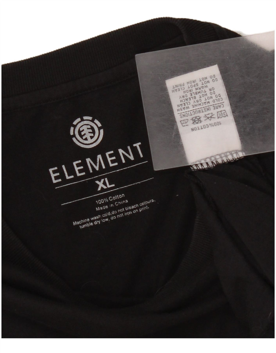 T-shirt grafica da uomo Element Top XL in cotone nero