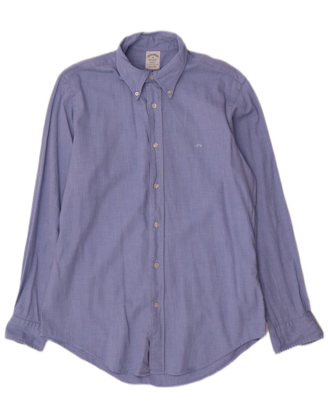 Camicia Regent da uomo Brooks Brothers in cotone geometrico blu medio