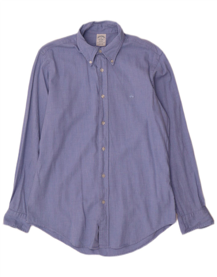 Camicia Regent da uomo Brooks Brothers in cotone geometrico blu medio