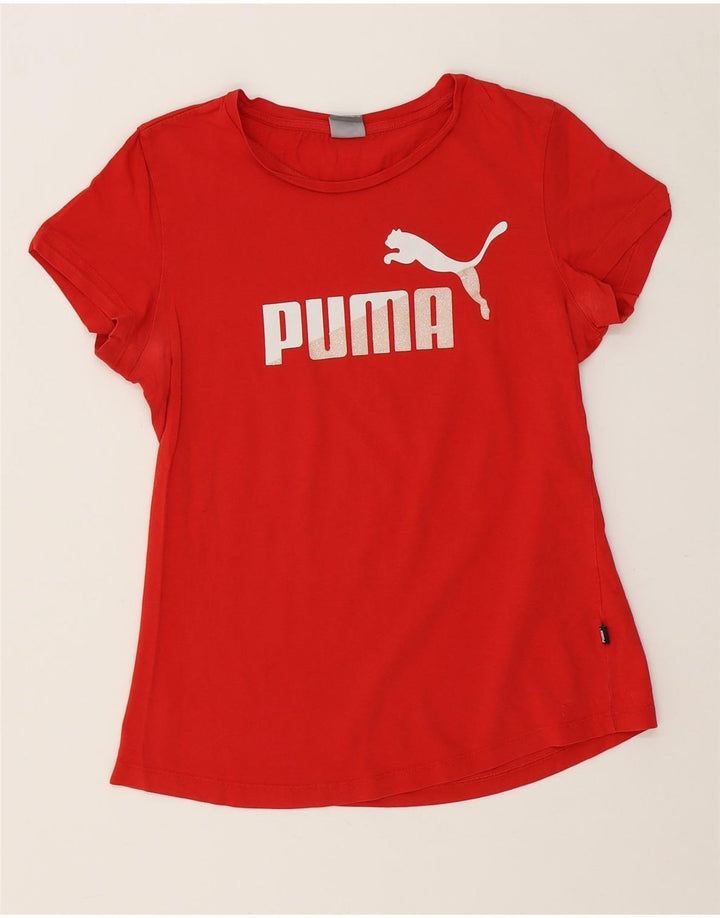 PUMA Womens Graphic T-Shirt Top UK 12 Medium Red Vintage Puma and Second-Hand Puma from Messina Hembry 