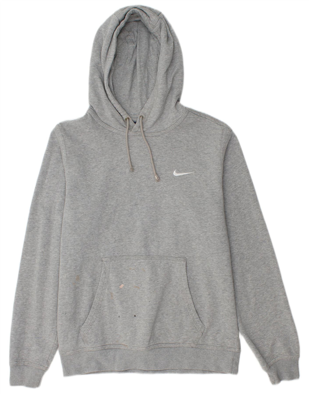 Felpa con cappuccio da uomo Nike in cotone mélange grigio medio