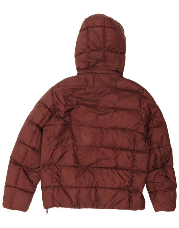Giacca imbottita con cappuccio da uomo Michael Kors UK 40 grande nylon bordeaux