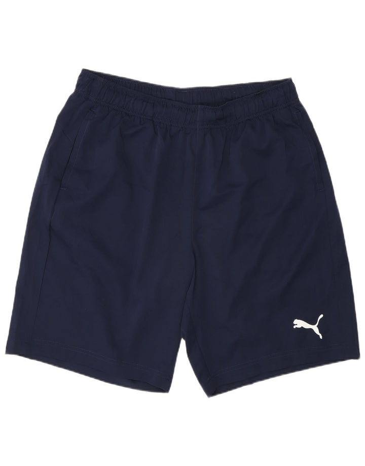 Pantaloncini sportivi da uomo Puma Large in poliestere blu navy