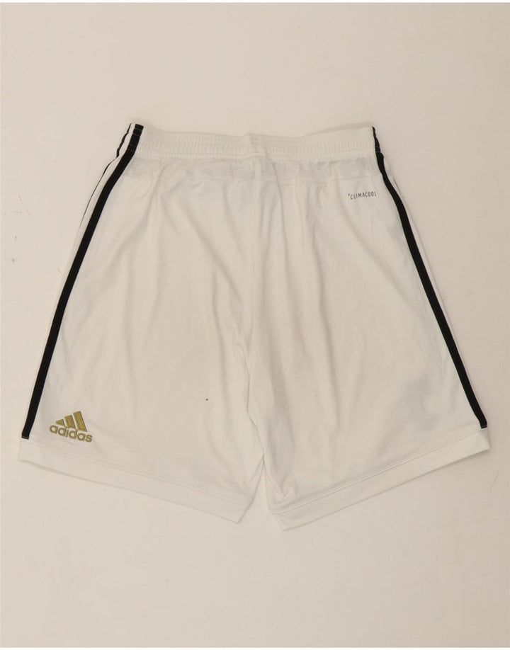 Pantaloncini sportivi Adidas da donna Juventus UK 8 piccoli poliestere bianco