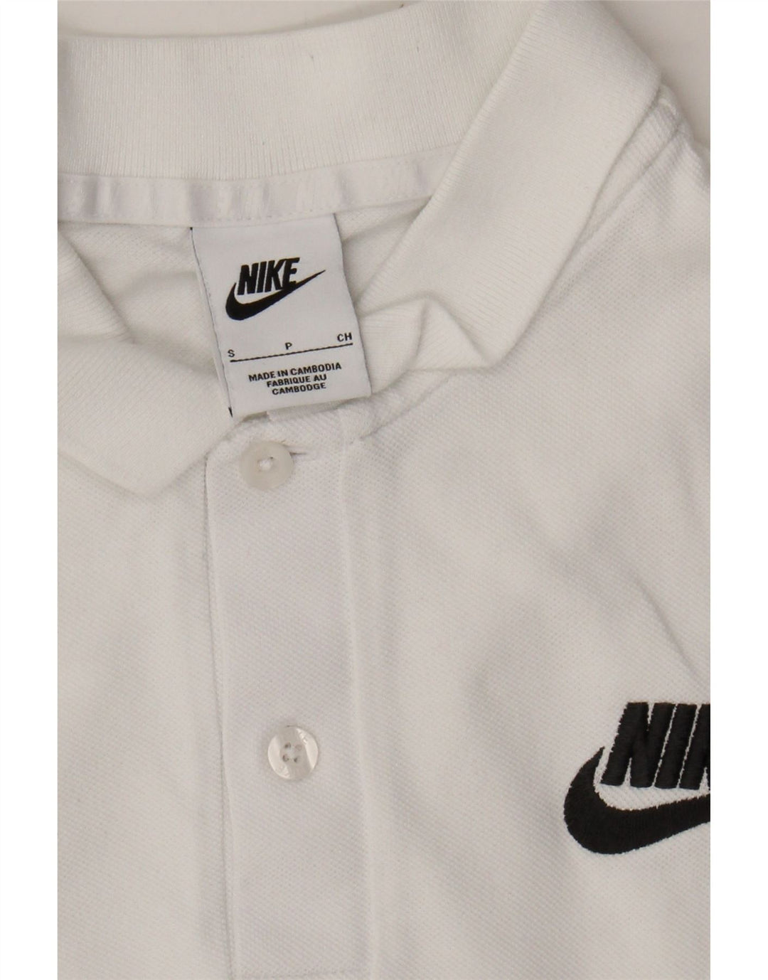 NIKE Mens Polo Shirt Small White Vintage Nike and Second-Hand Nike from Messina Hembry 