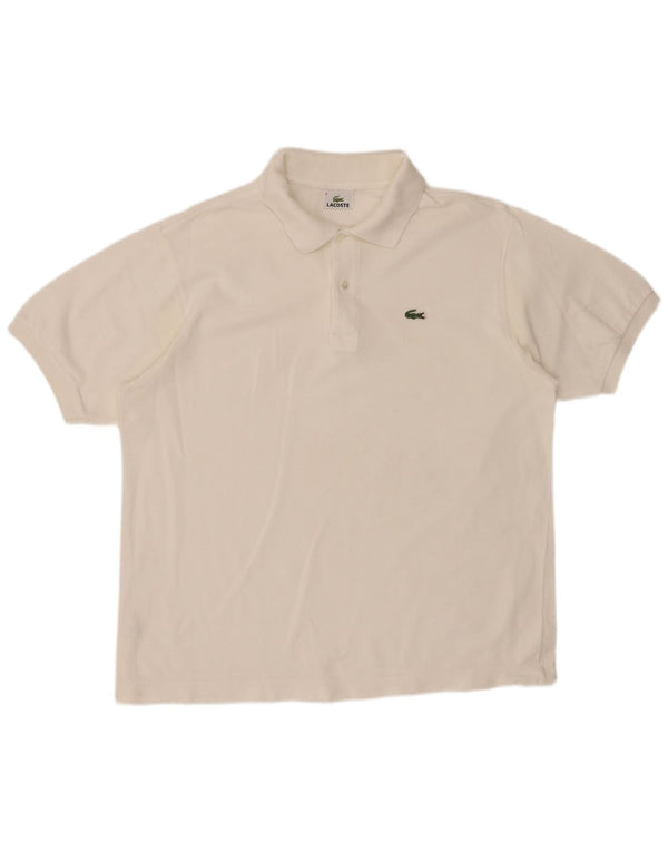 Polo da uomo LACOSTE taglia 6 XL in cotone bianco
