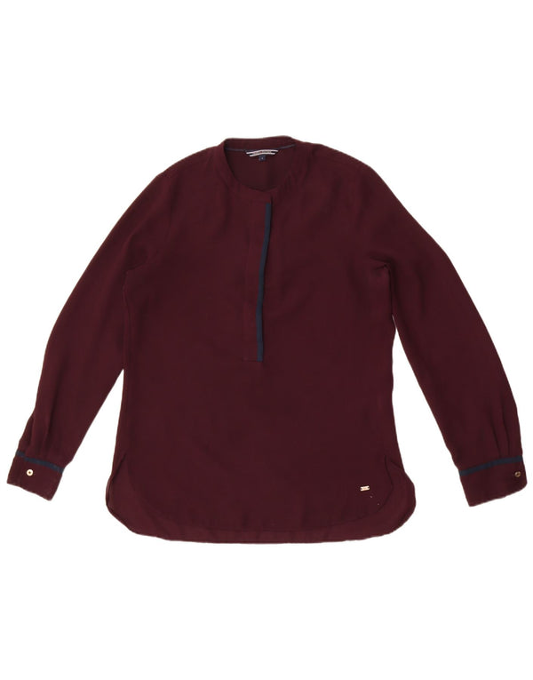 Camicetta a maniche lunghe da donna Tommy Hilfiger Top US 4 Small Bordeaux Poliestere
