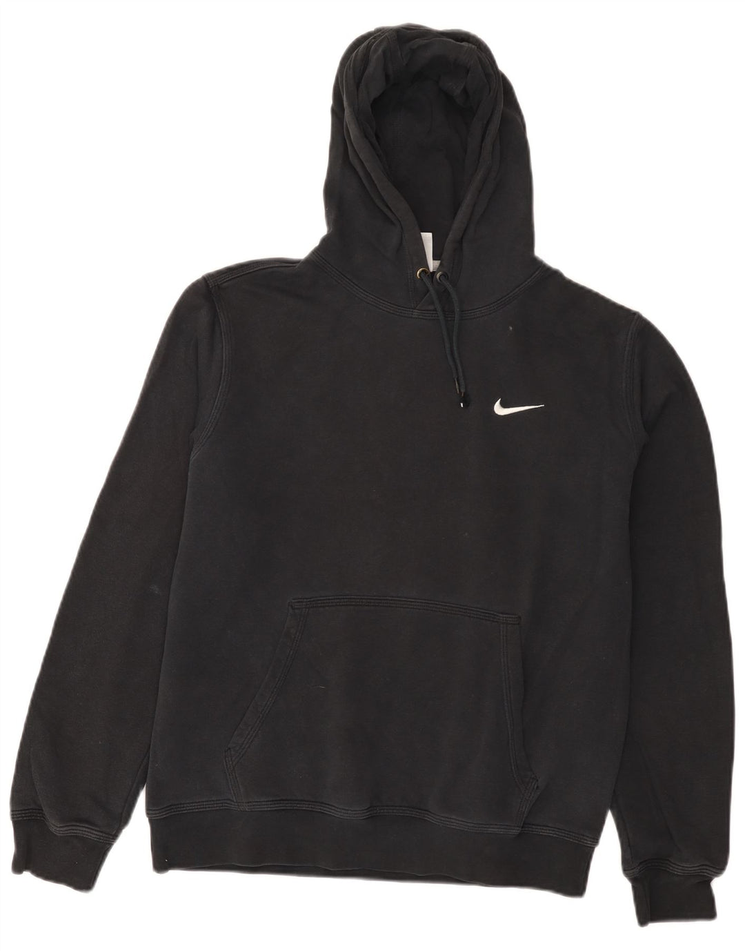 Felpa con cappuccio da uomo Nike, cotone medio nero