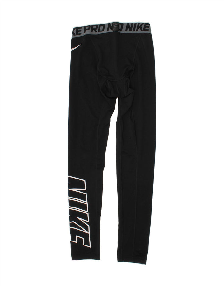 NIKE Boys Graphic Leggings 13-14 Years XL Black Polyester Vintage Nike and Second-Hand Nike from Messina Hembry 