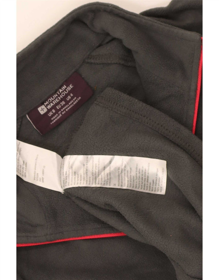 Maglione in pile da donna con collo e zip Mountain Warehouse UK 8 Small Poliestere grigio