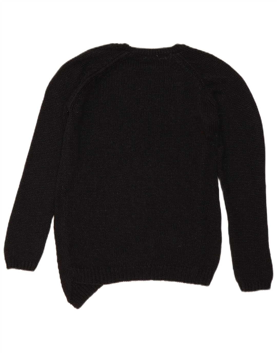 Maglione maglione girocollo da donna Zara UK 14 medio nero