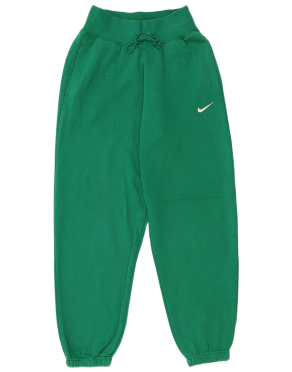 Pantaloni da tuta da jogging da donna Nike a vita alta UK 6 XS cotone verde
