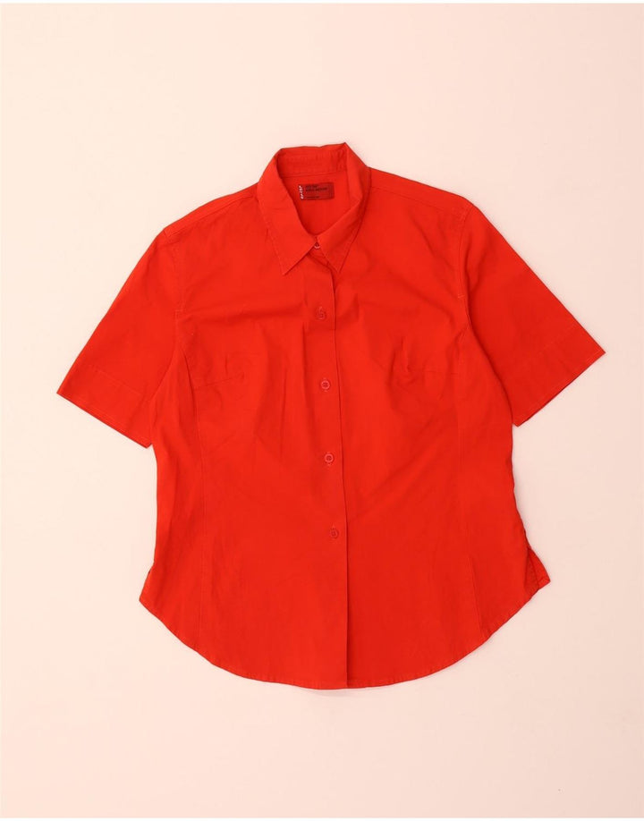 LEVI'S Girls Short Sleeve Shirt 13-14 Years Medium Red Cotton