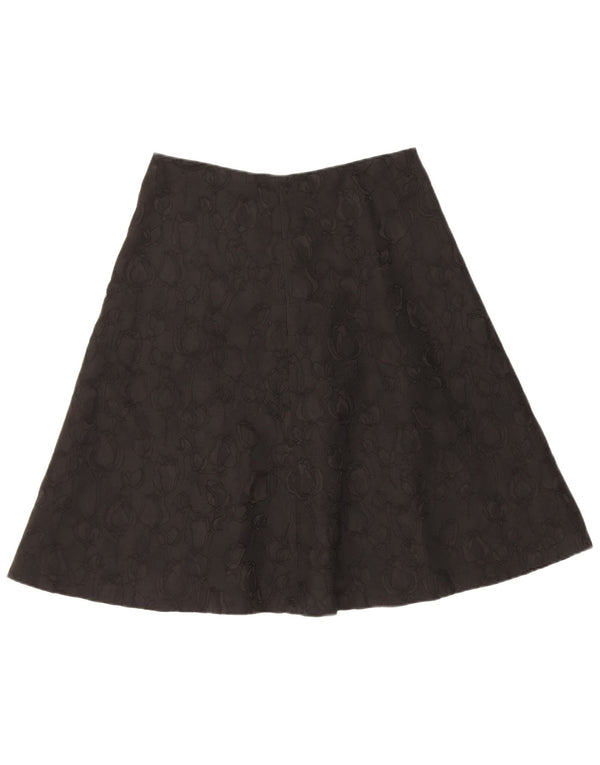 Gonna a trapezio da donna Intrend UK 12 media W30 nera floreale