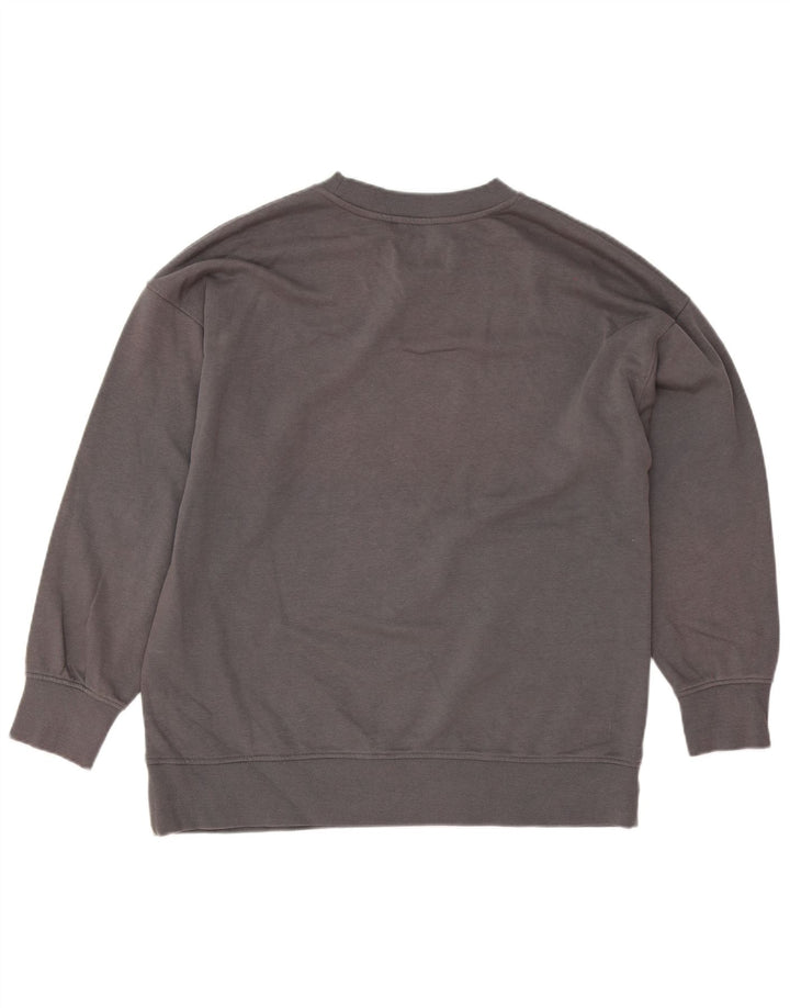 Felpa oversize da donna Zara UK 10 piccola in cotone grigio