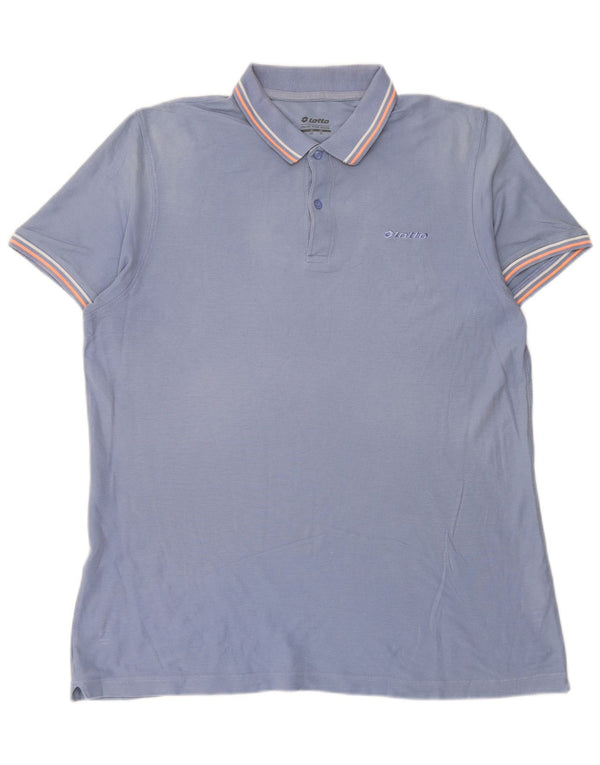 Polo da uomo LOTTO 2XL in cotone blu