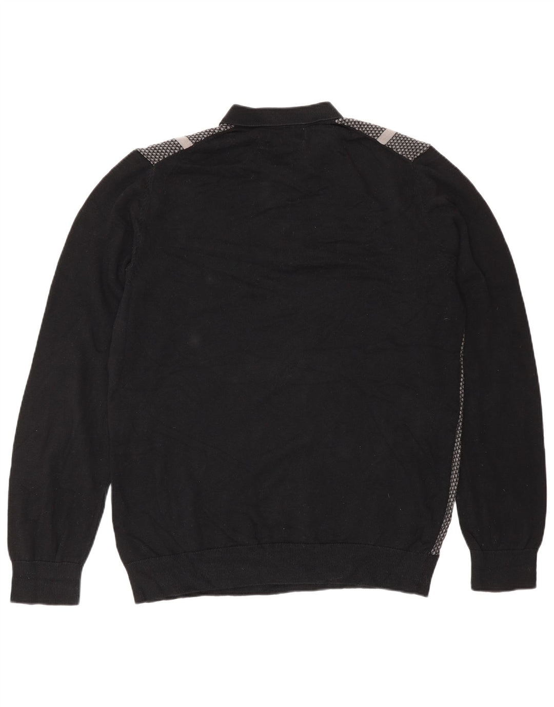 Marks & Spencer Maglione da uomo con collo a polo autografo grande nero