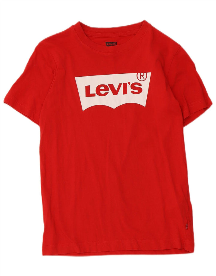 T-shirt grafica per ragazzi Levi's Top 11-12 anni in cotone rosso