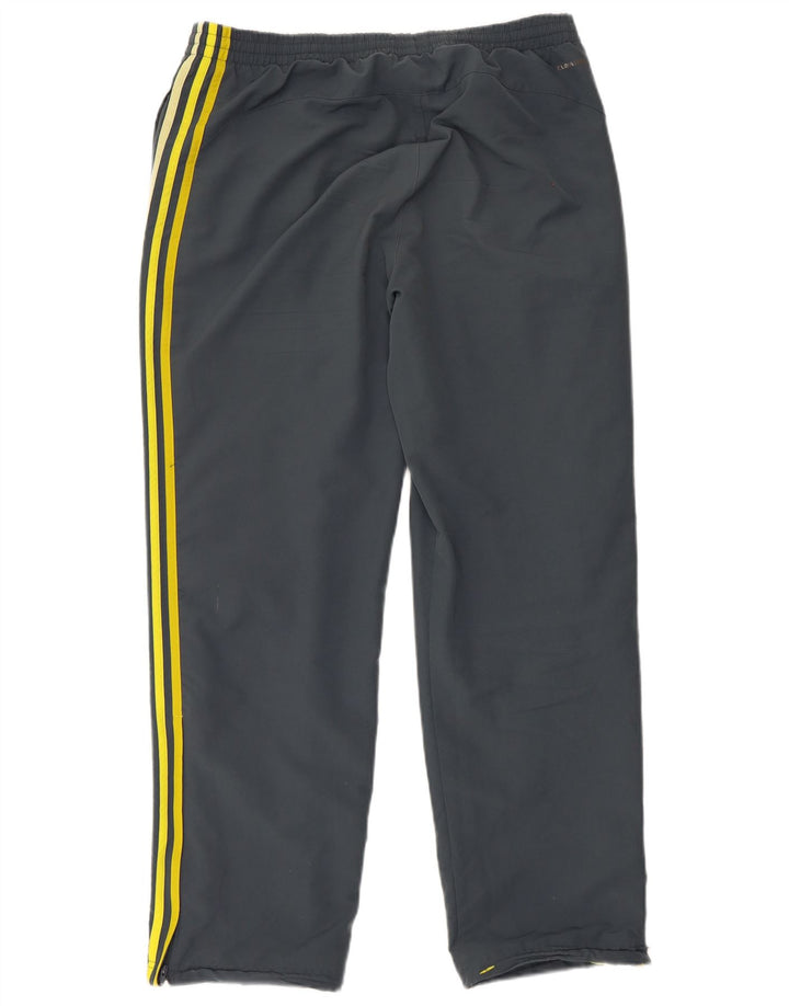Pantaloni da tuta Adidas Climalite da uomo grandi in poliestere grigio