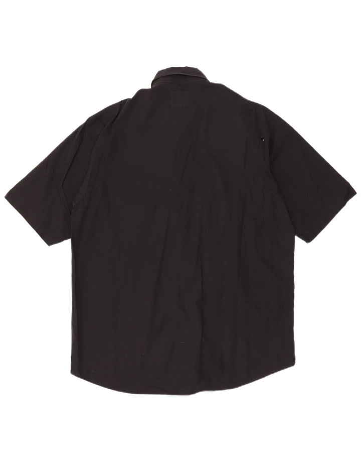 Camicia a maniche corte da uomo Rifle Large in cotone nero