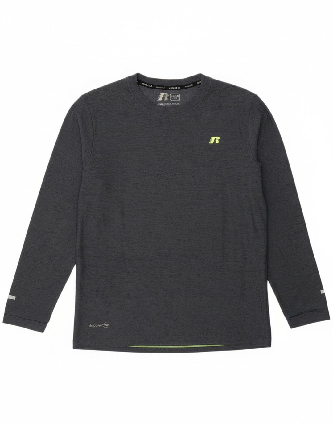 Top a maniche lunghe da ragazzo Russell Athletic 14-15 anni XL grigio poliestere sportivo