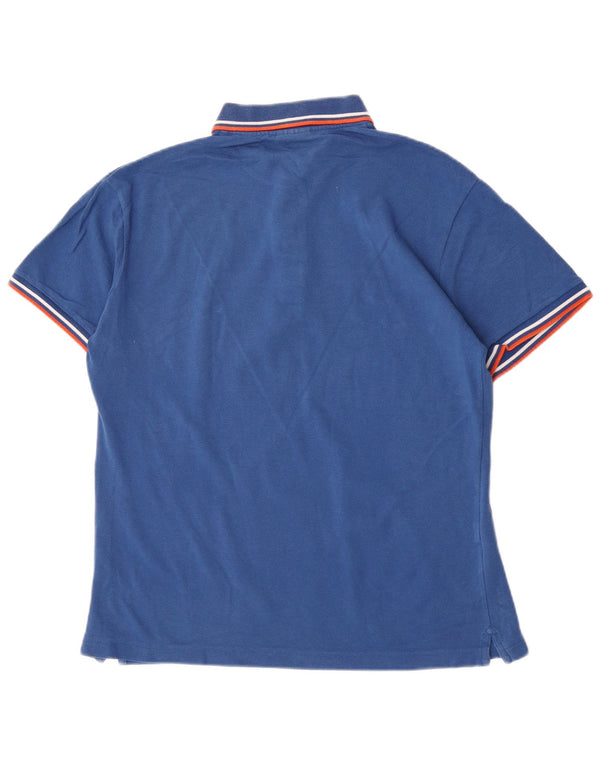 Polo da uomo slim fit Lacoste taglia 6 XL in cotone a righe blu