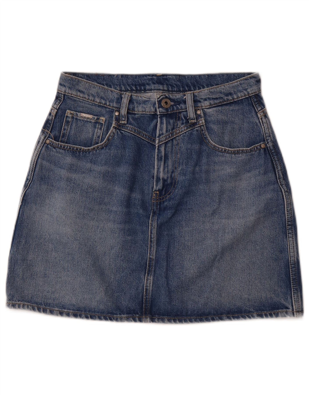 PEPE JEANS Womens Denim Skirt Medium W28 Blue Cotton