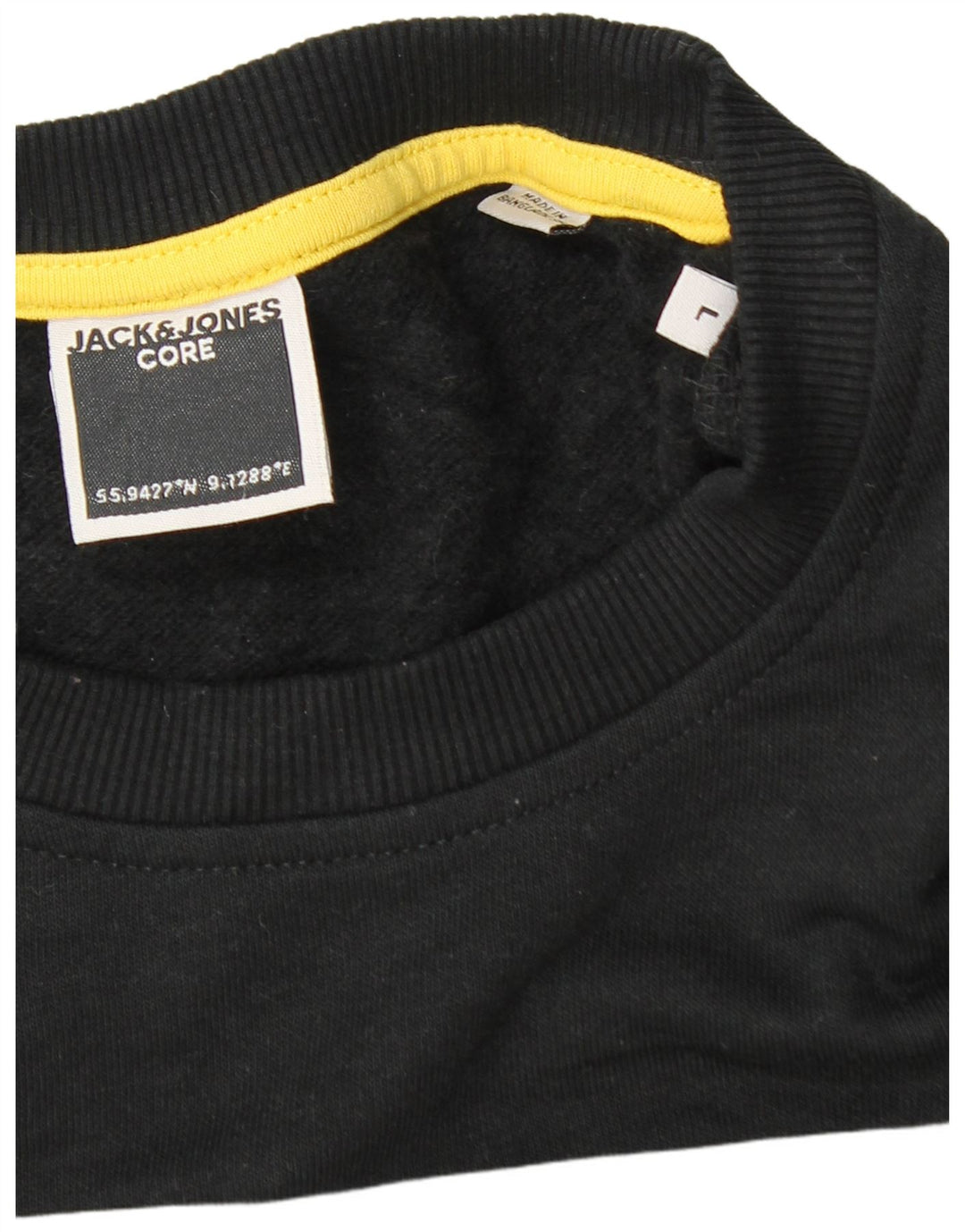 Jack & Jones Felpa grafica da uomo Maglione grande cotone nero