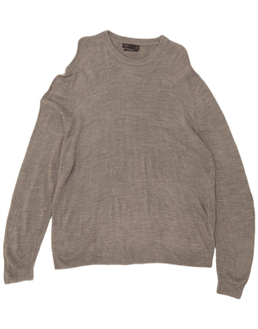 Maglione maglione girocollo da uomo Marks & Spencer 2XL grigio acrilico