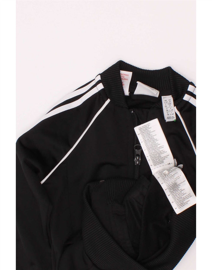 Giacca Top della tuta da ragazzo Adidas 2-3 anni in poliestere nero