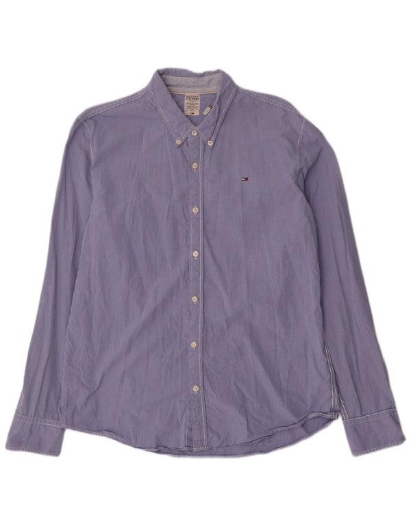 Camicia da uomo Tommy Hilfiger 2XL cotone a quadretti blu
