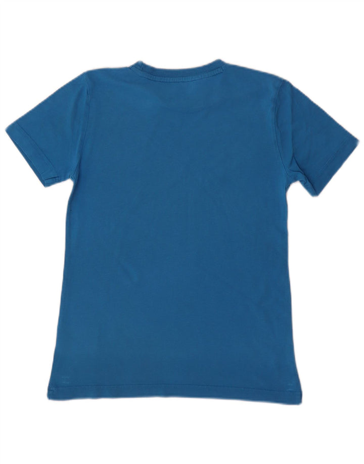 T-shirt grafica da ragazzo Adidas Top 11-12 anni in cotone blu
