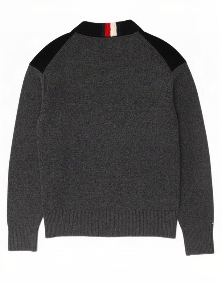 Maglione maglione girocollo da uomo Tommy Hilfiger grigio medio color block
