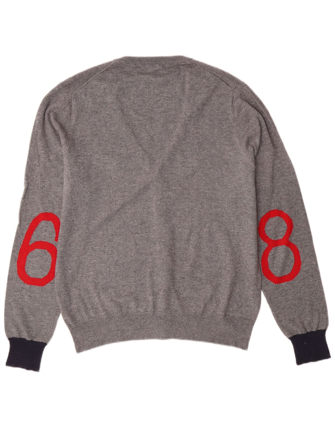 Maglione cardigan grafico da uomo SUN68 piccolo in lana grigia