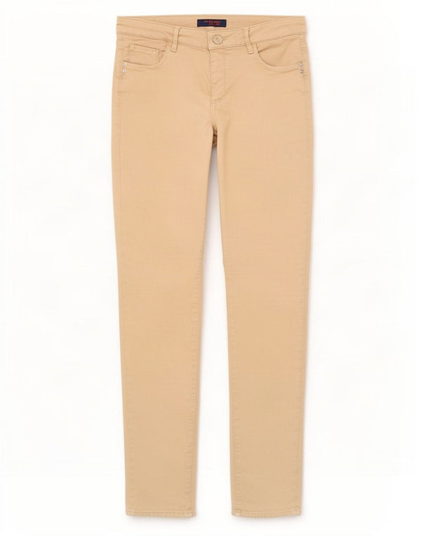 Trussardi Womens Slim Jeans W28 L30 Beige Cotton