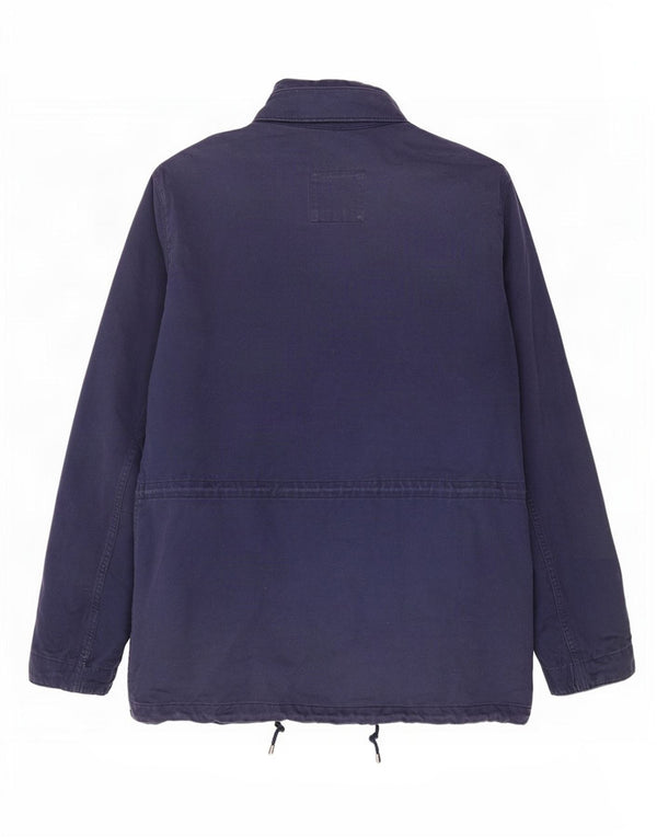 Giacca militare da uomo Marks & Spencer con cappuccio UK 42 XL Blu Navy