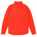 Nike Dri Fit Zip Neck Pullover Tuta da Uomo Top Large Rosso Colorblock