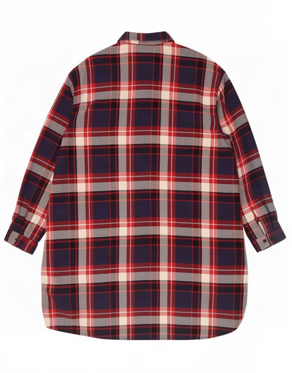 Abito camicia da donna Zara UK 18 XL modal a quadri multicolore