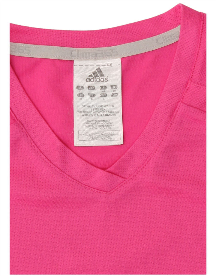 T-shirt Adidas Clima 365 da donna Top UK 12 poliestere rosa medio