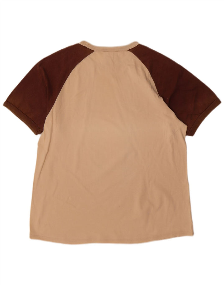 T-shirt grafica da uomo NIKE Top UK 39/41 cotone color block beige medio