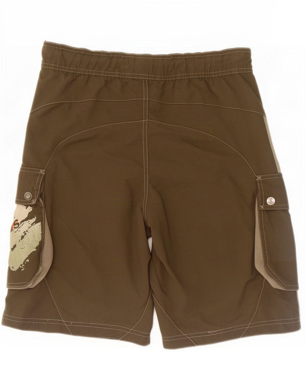 Pantaloncini da bagno con grafica Adidas da uomo Small Khaki in poliammide