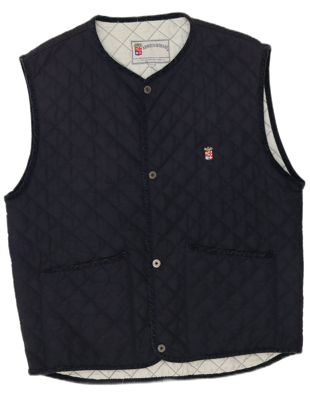Gilet Trapuntato Uomo Armata Di Mare IT 54 2XL Poliestere Blu Navy