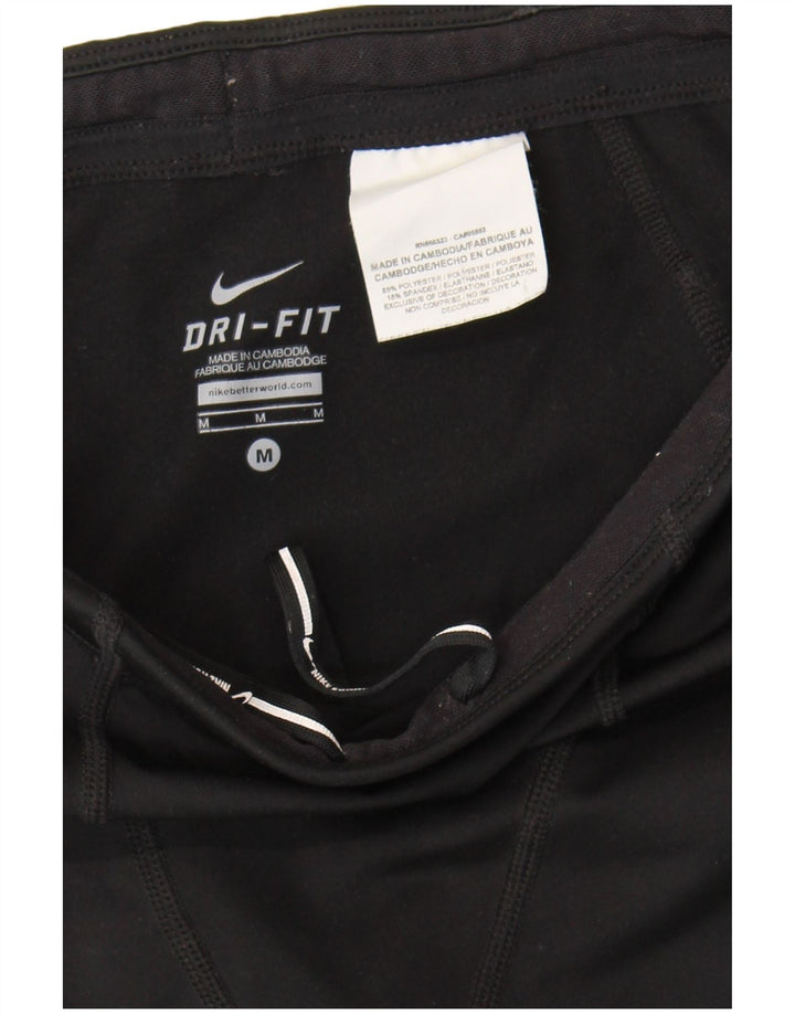Pantaloncini sportivi Nike Dri Fit da donna UK 12 Medium Nero Colourblock Poliestere