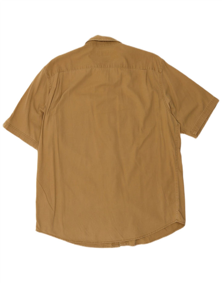 Camicia a maniche corte da uomo Wrangler grande beige