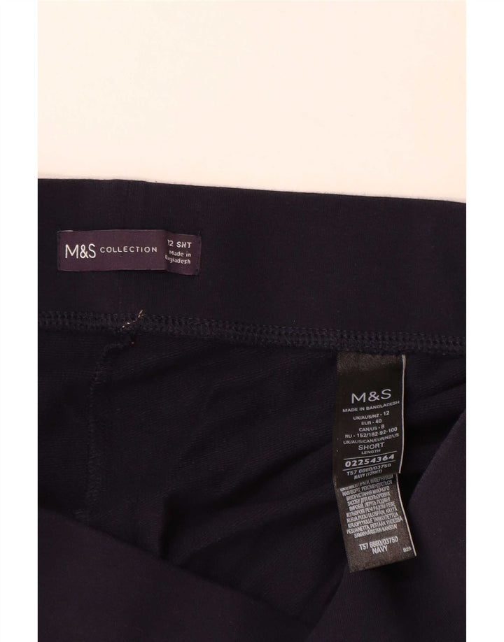 Pantaloni da tuta da donna Marks & Spencer UK 12 cotone blu navy medio