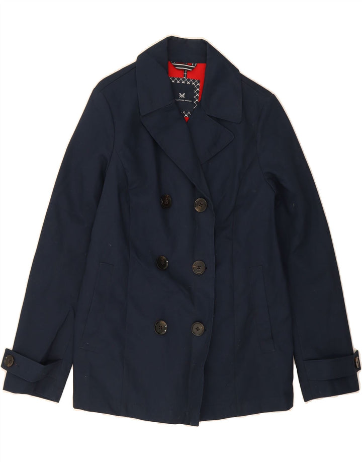 CREW CLOTHING Womens Double Breasted Blazer Jacket UK 12 Medium Navy Blue Vintage Crew Clothing and Second-Hand Crew Clothing from Messina Hembry 